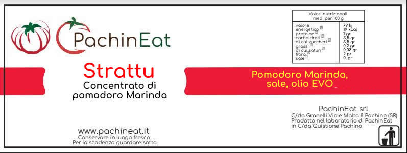 Strattu Marinda label